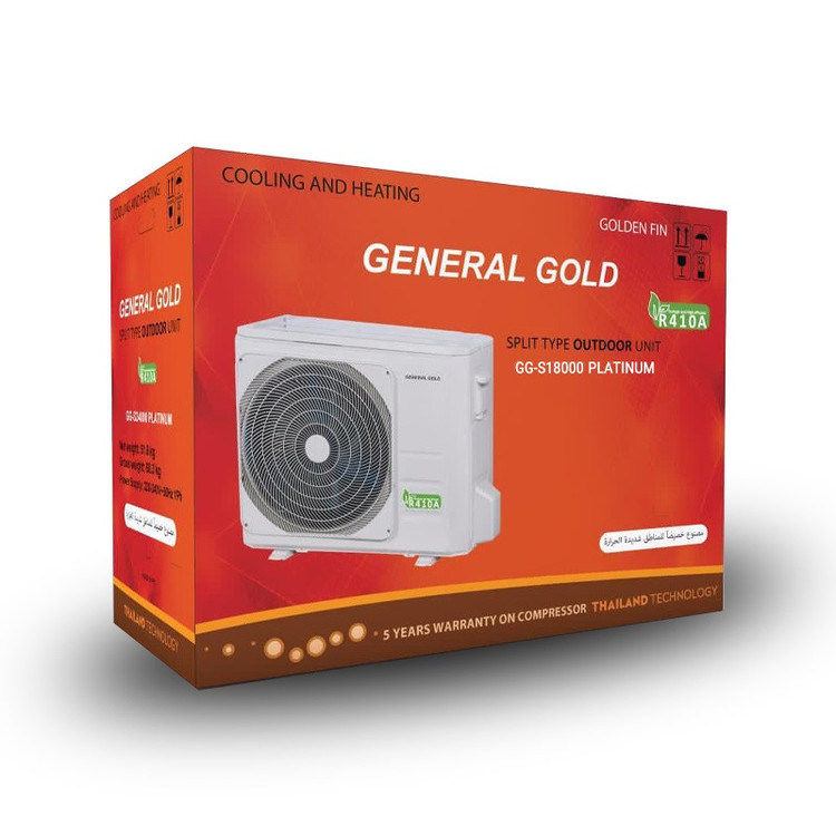 کولر گازی 18 هزار مدل جنرال گلد GG-S18000 Platinum