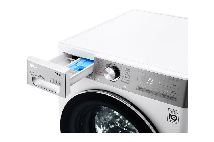 ماشین لباسشویی 12 کیلویی ال جی V12 مدل WDV1260WRP
