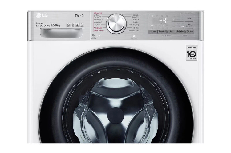 ماشین لباسشویی 12 کیلویی ال جی V12 مدل WDV1260WRP