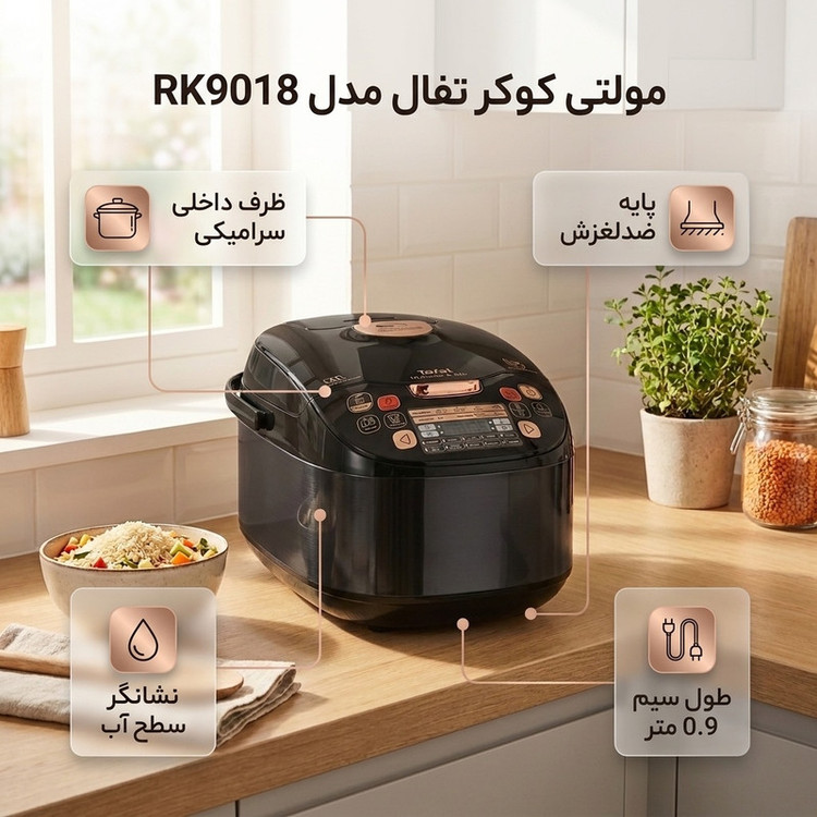 مولتی کوکر 5 لیتری تفال مدل RK9018